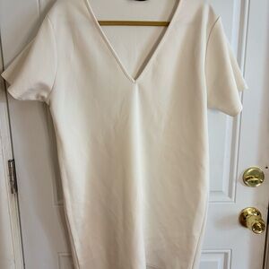Missguided Cream V-Neck Dress boho casual women’s XL streetwear